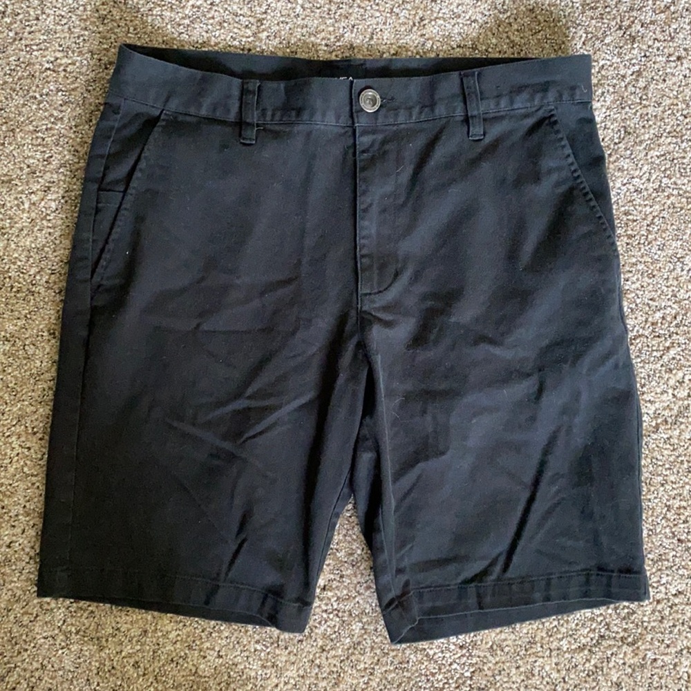 RVCA Mens Shorts Black Size 34